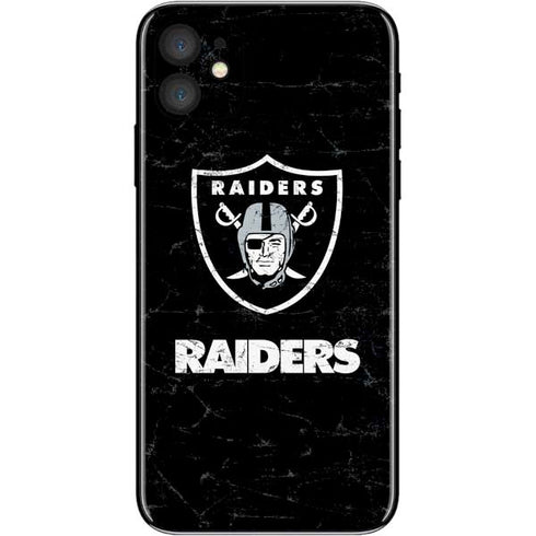 NFL Las Vegas Raiders Distressed iPhone 11 Skin